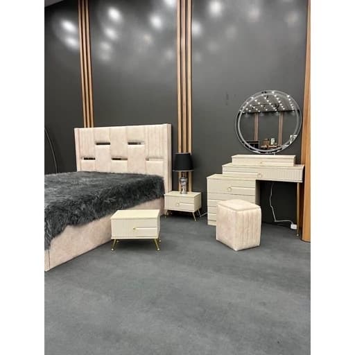 سرویس خواب 2 نفره تخت خواب دونفره تخت خواب اونتوس در ابعاد مختلف مبلمان فرنا مدل 1144076