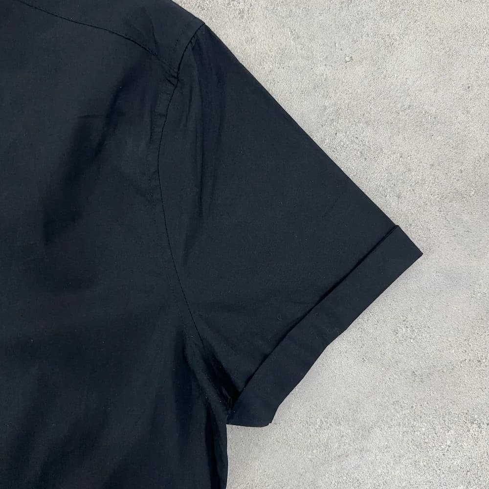 پیراهن مردانه مشکی ASOS یقه دیپلمات XL (L ایران) — تصویر ۴