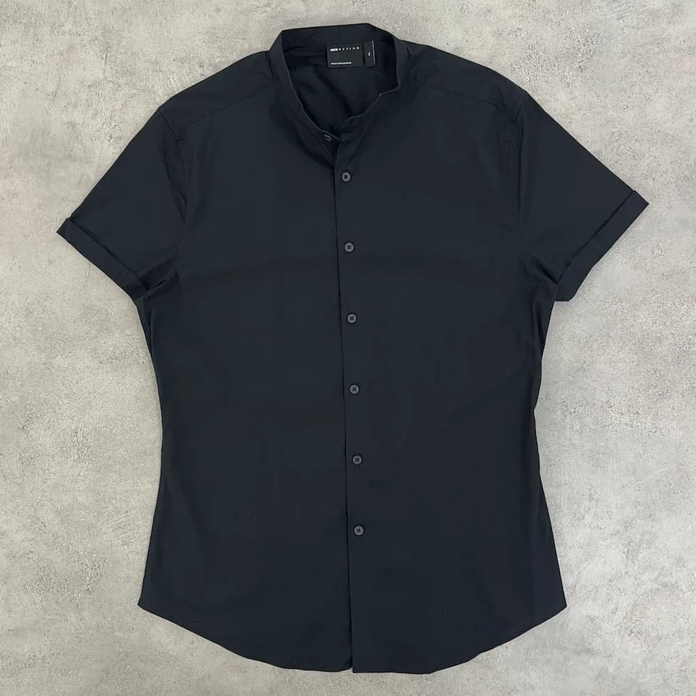 پیراهن مردانه مشکی ASOS یقه دیپلمات XL (L ایران) — تصویر ۲
