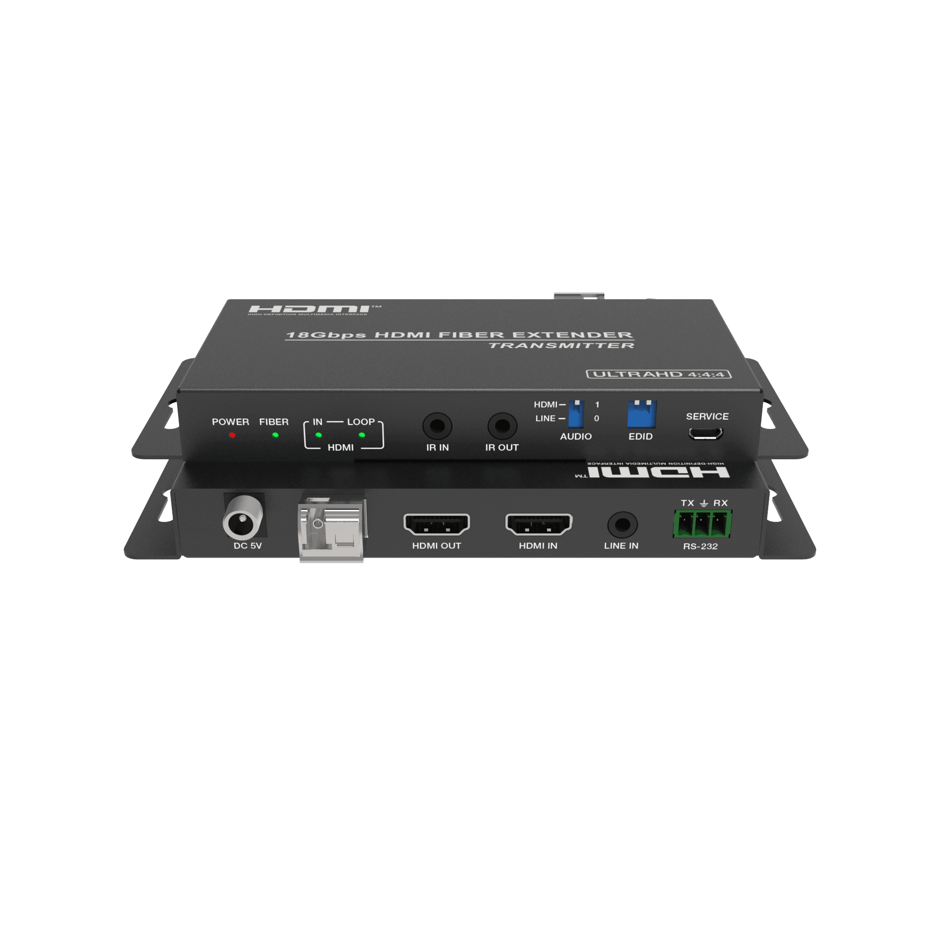 توسعه دهنده تصویر HDMI V2.0 روی فیبر نوری مدل FARANET FN-F200 — تصویر ۲