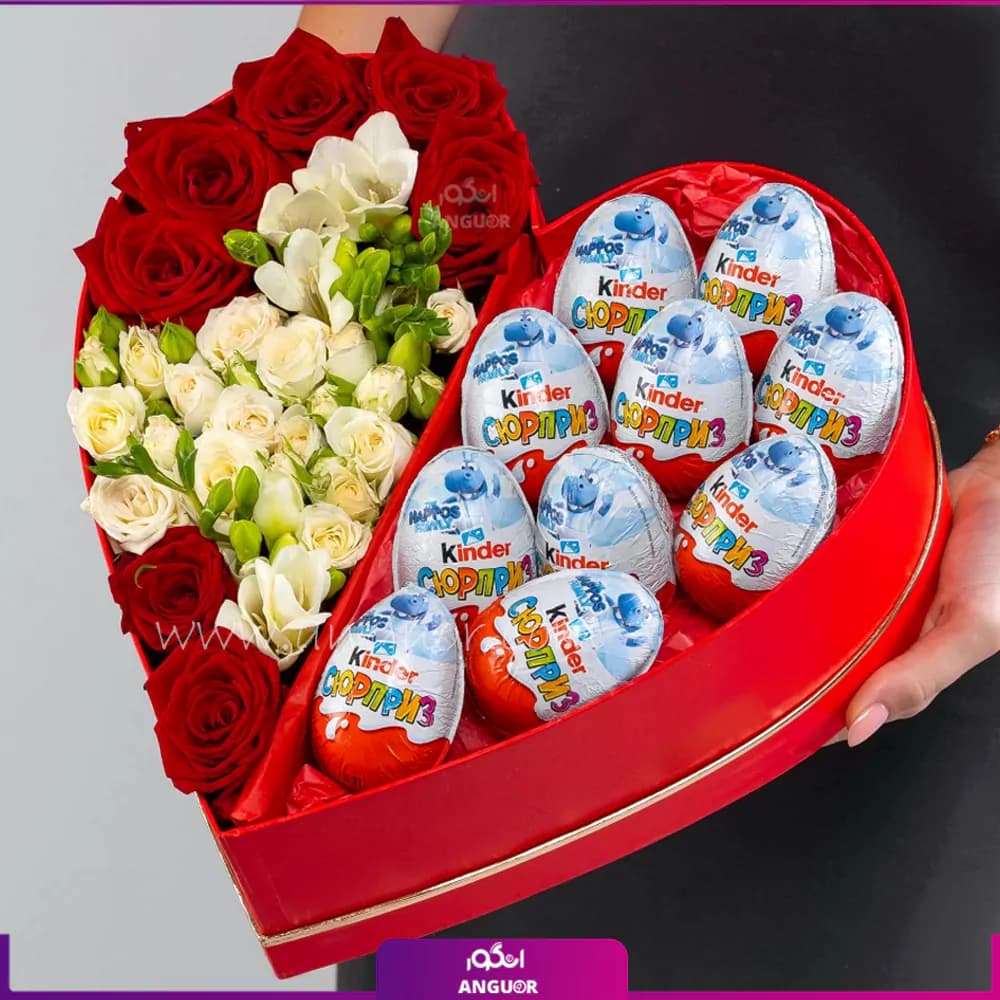 باکس گل قلبی آرامش جان