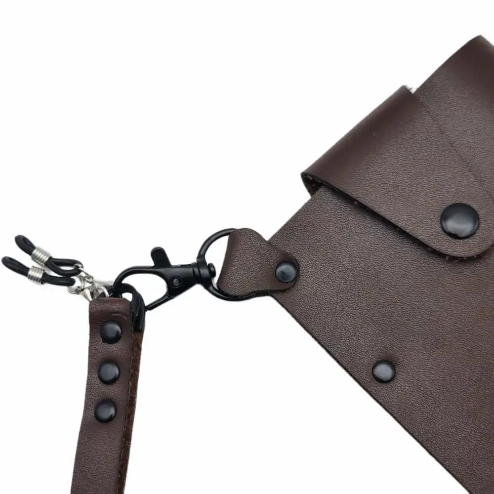 ست کیف و بند عینک رنگ قهوه‌ای — تصویر ۳