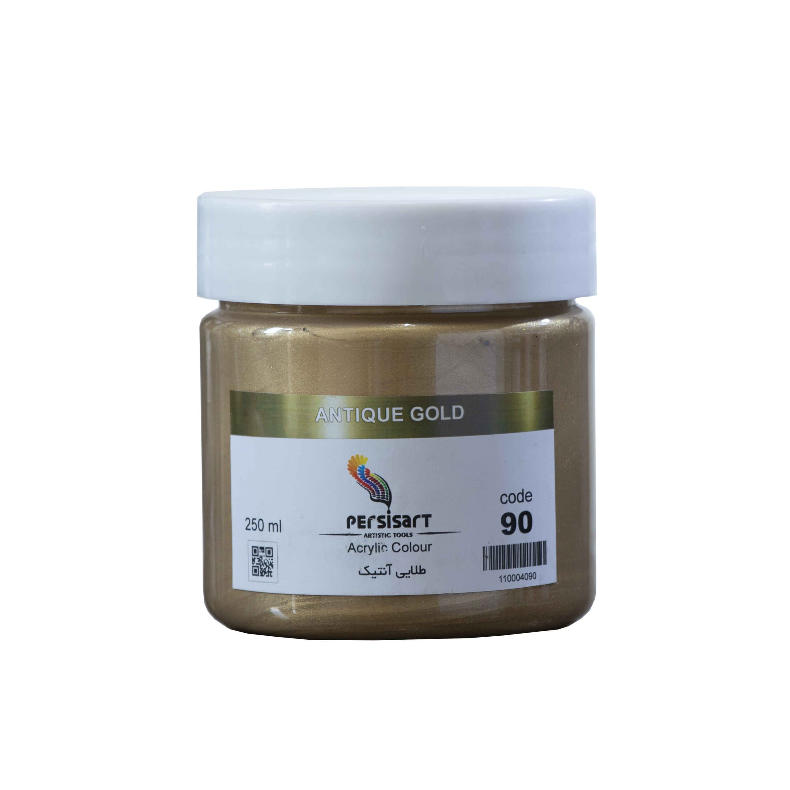 اکریلیک پرسیس آرت حجم 250 میلی لیتر رنگ طلایی آنتیک شماره ی 90