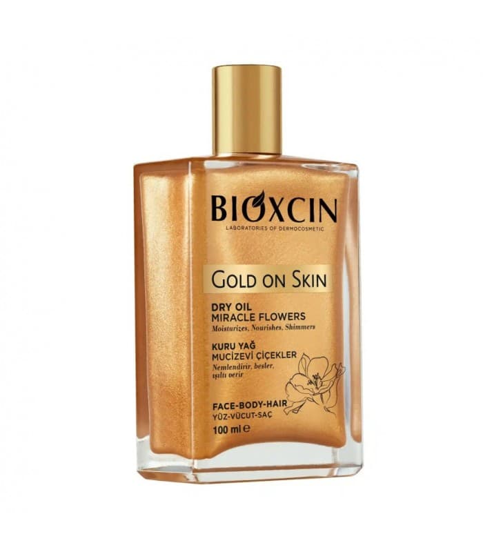 روغن مرطوب کننده و شاین دار پوست و مو بیوکسین Gold On Skin — تصویر ۲