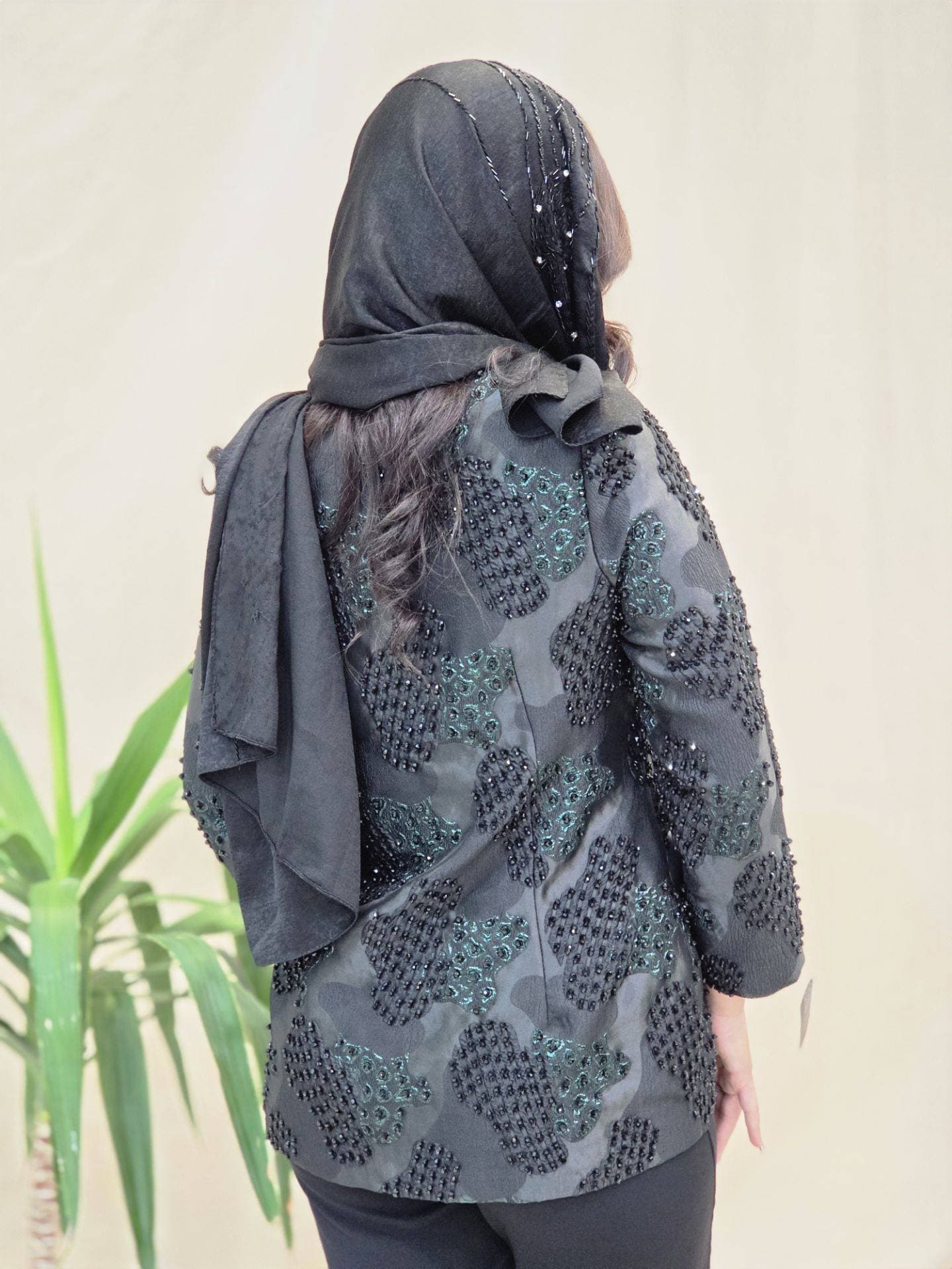 کت تک مجلسی کله غازی ژاکارد میترا_کد2093 — تصویر ۲