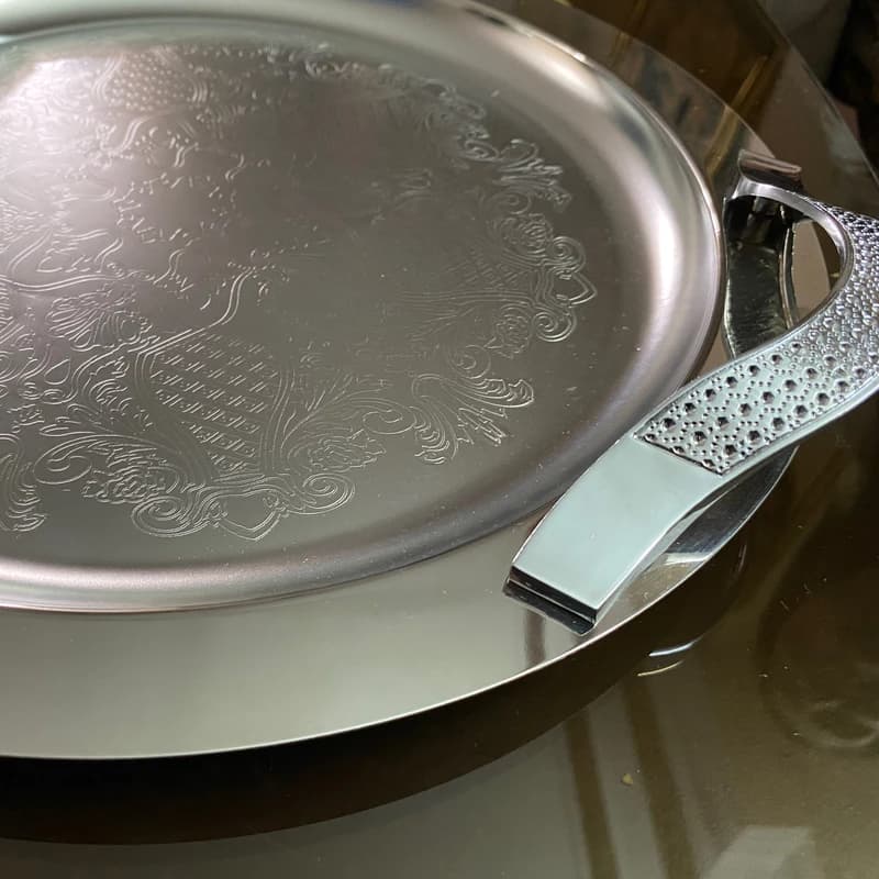 سینی استیل مدل گرد بزرگ — تصویر ۲