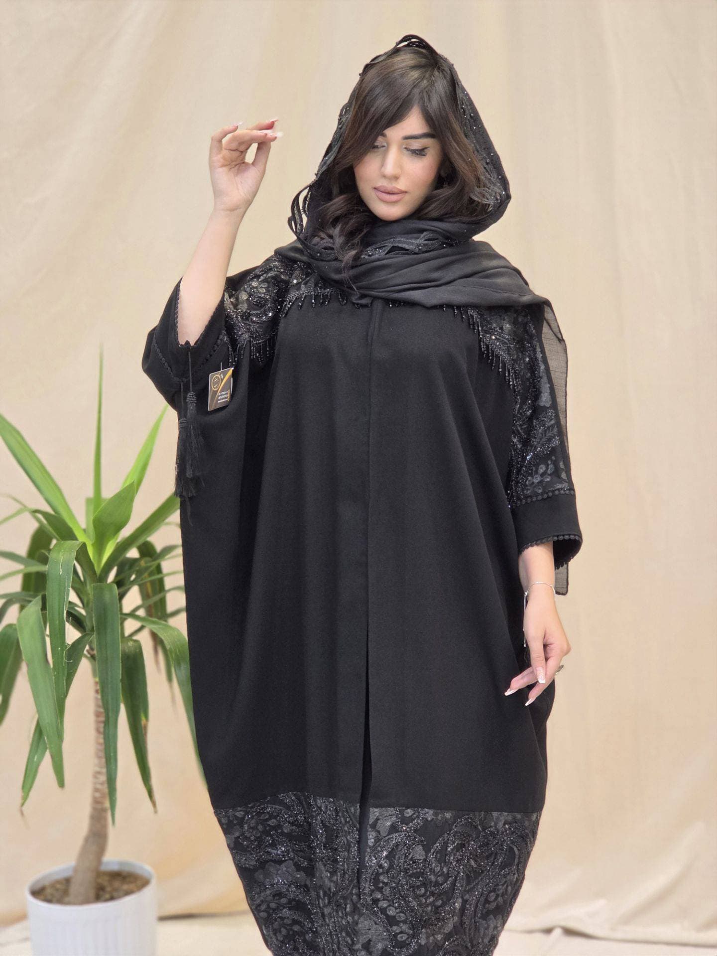 عبا مجلسی مشکی مدل سیمین-کد2028