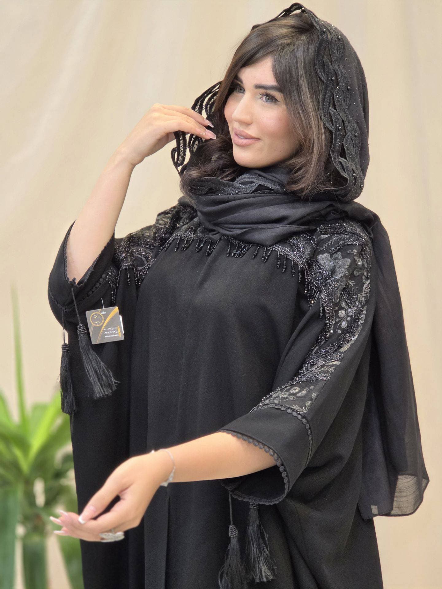 عبا مجلسی مشکی مدل سیمین-کد2028 — تصویر ۲