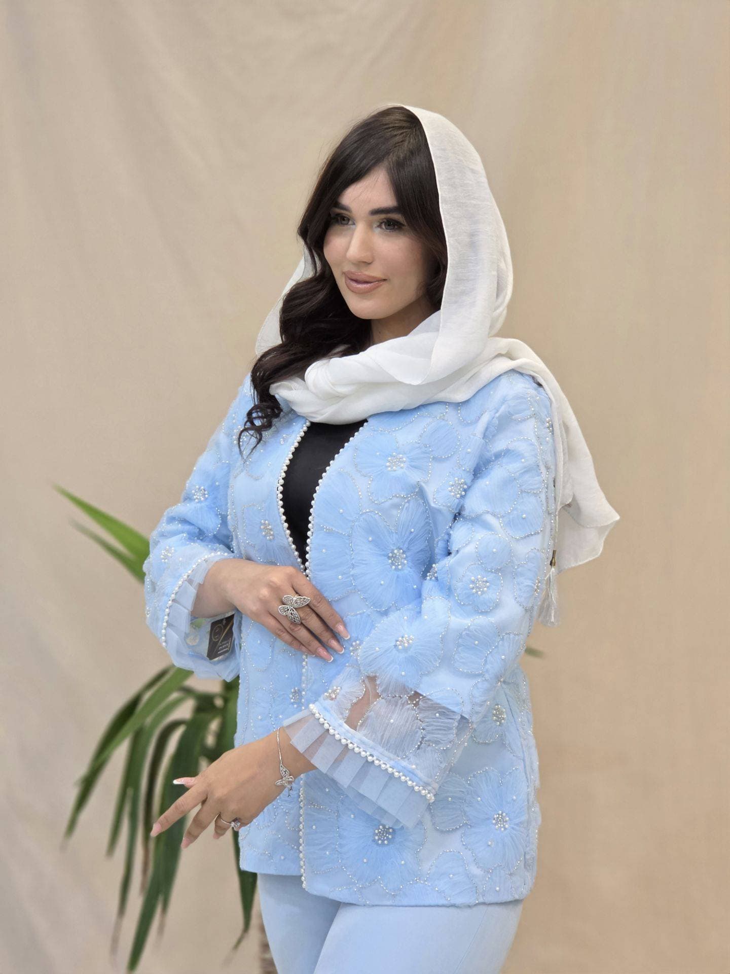 کت‌ مجلسی عقدی گیپور فرشته-کد2018 — تصویر ۴