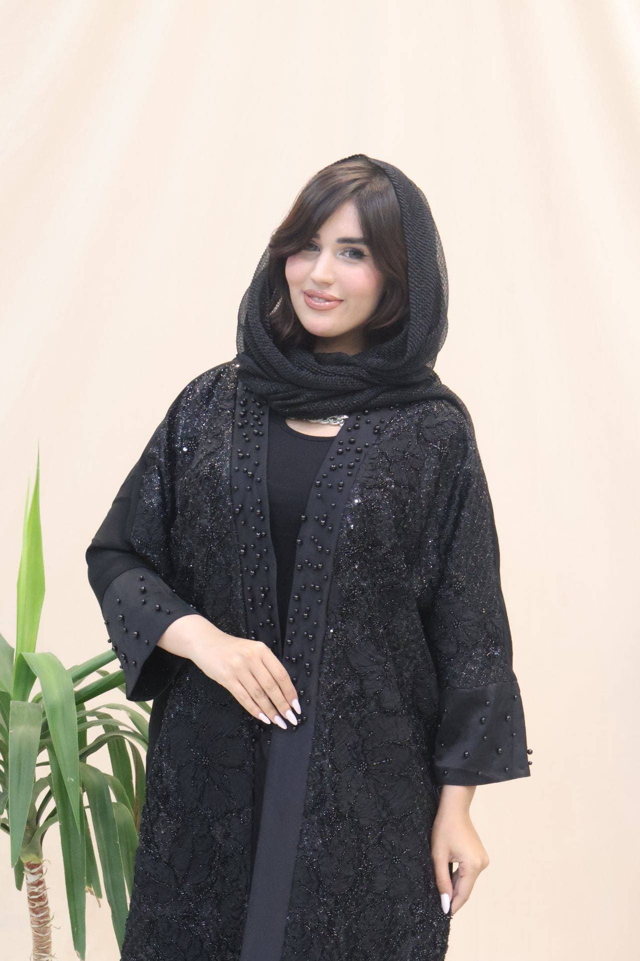 عبا مجلسی اماراتی گل برجسته کد:1064 — تصویر ۳