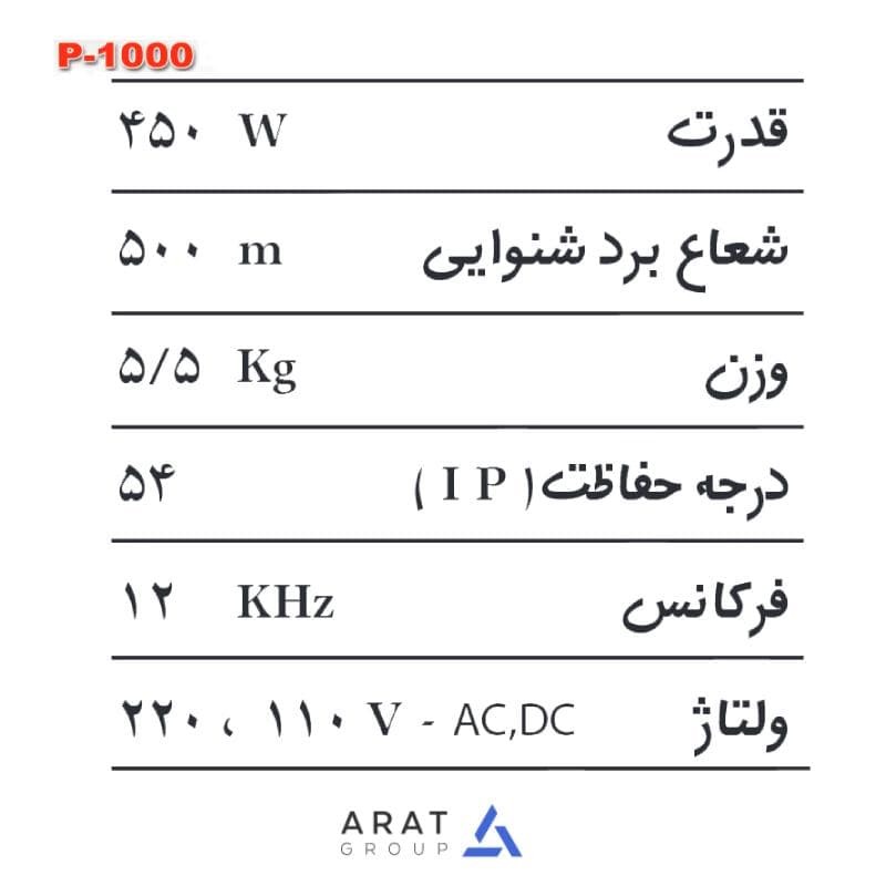 آژیر مدل p-1000 پژواک سازان — تصویر ۳