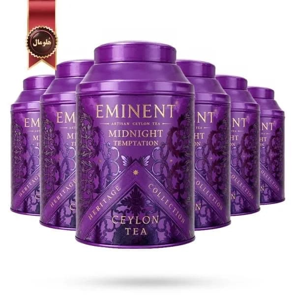 6 عدد چای سیاه سیلان امیننت Eminent مدل وسوسهٔ نیمهشب midnight temptation وزن 150 گرم (اورجینال)