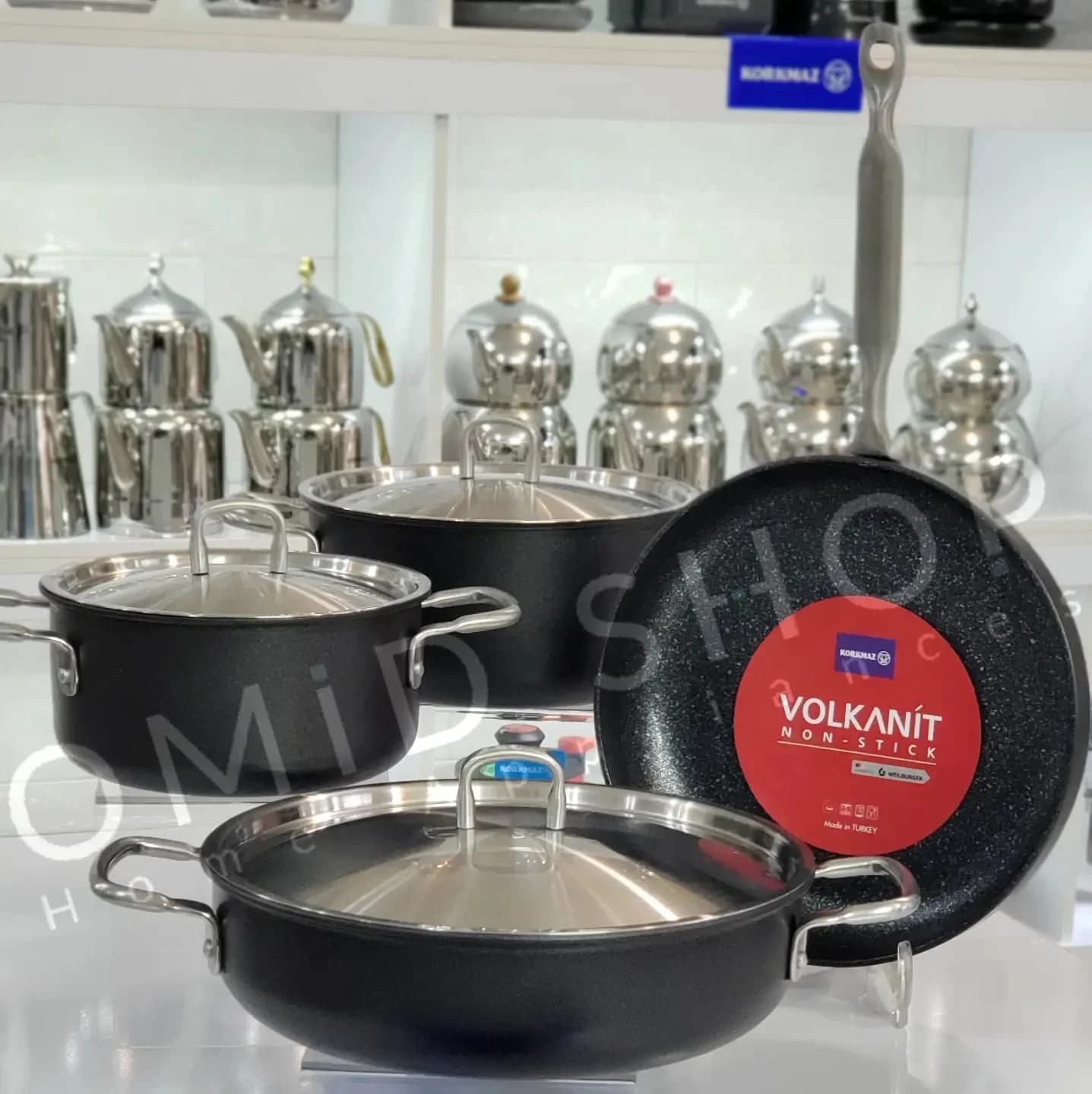 سرویس قابلمه 7 پارچه گرانیتی کرکماز مدل دوریا A2960 ا KORKMAZ Doria 7 Piece Cookware Set A2960 — تصویر ۲