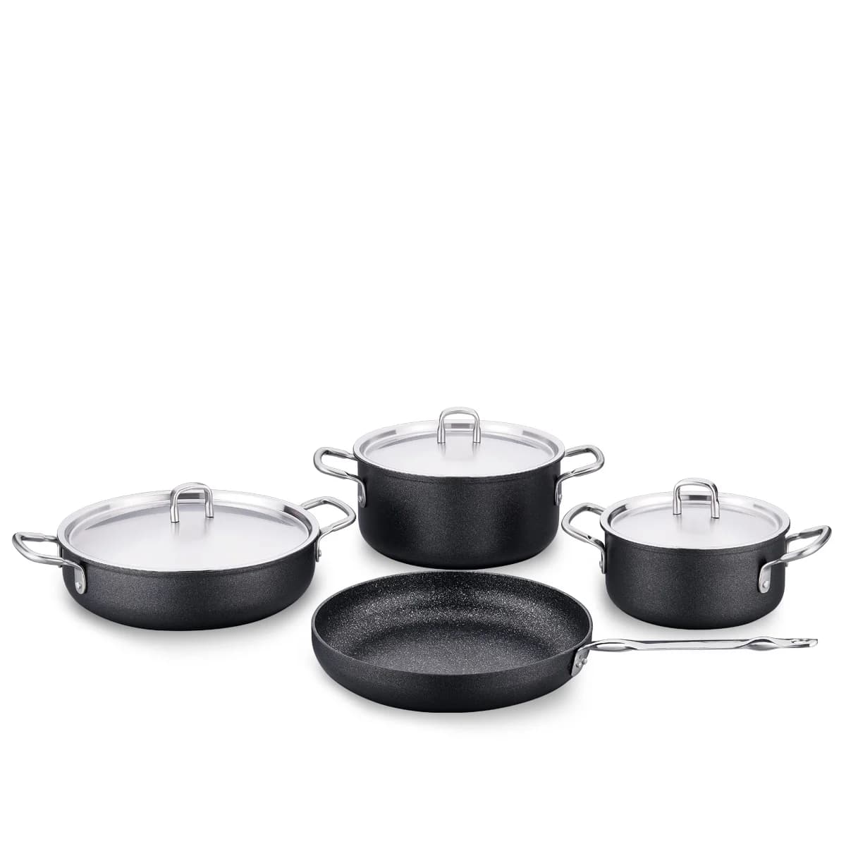 سرویس قابلمه 7 پارچه گرانیتی کرکماز مدل دوریا A2960 ا KORKMAZ Doria 7 Piece Cookware Set A2960