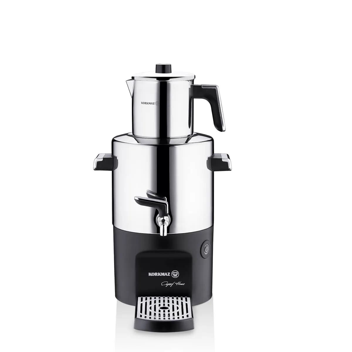 سماور کرکماز مدل A844-01 ا Korkmaz Çayşef Home Samovar Inox/Glossy Model A844-01