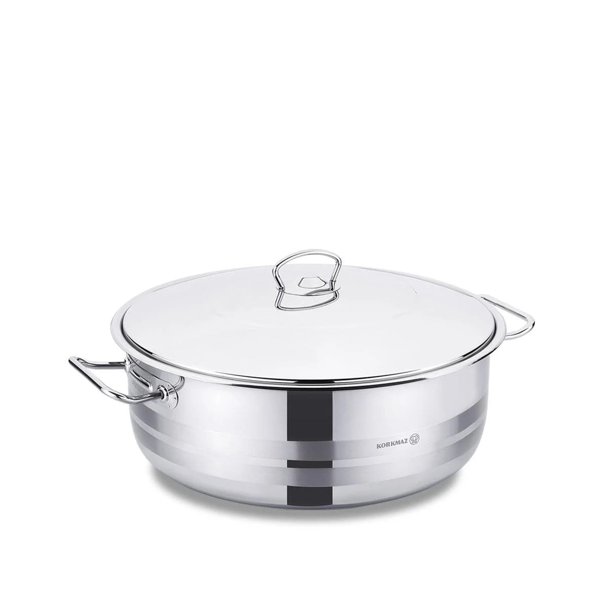 ماهی تابه تک کرکماز مدل مگا A1941 ا KORKMAZ mega 28×11 cm Short Casserole A1941