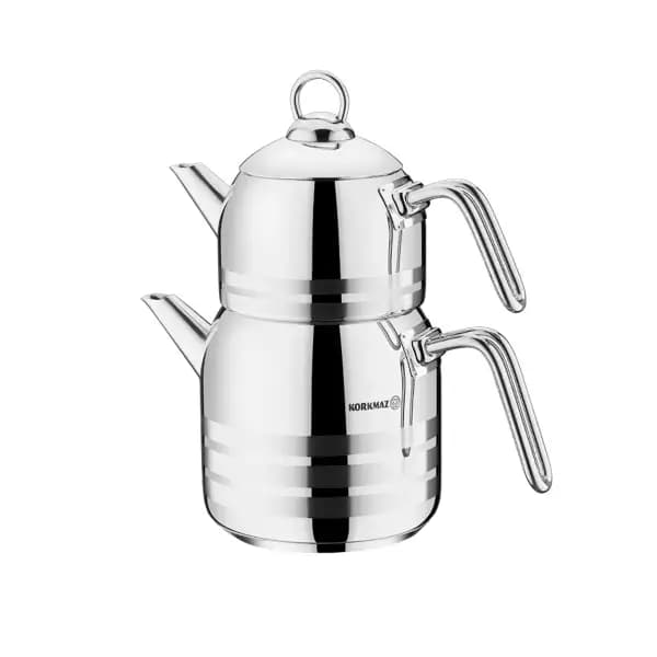 کتری و قوری کرکماز مدل مگا لارگو A199 ا Korkmaz Mega Largo Teapot Set