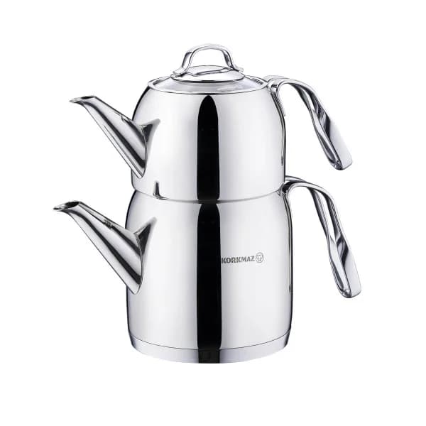 کتری و قوری کرکماز مدل A191 ا Korkmaz Steama Teapot Set 1.6 lt