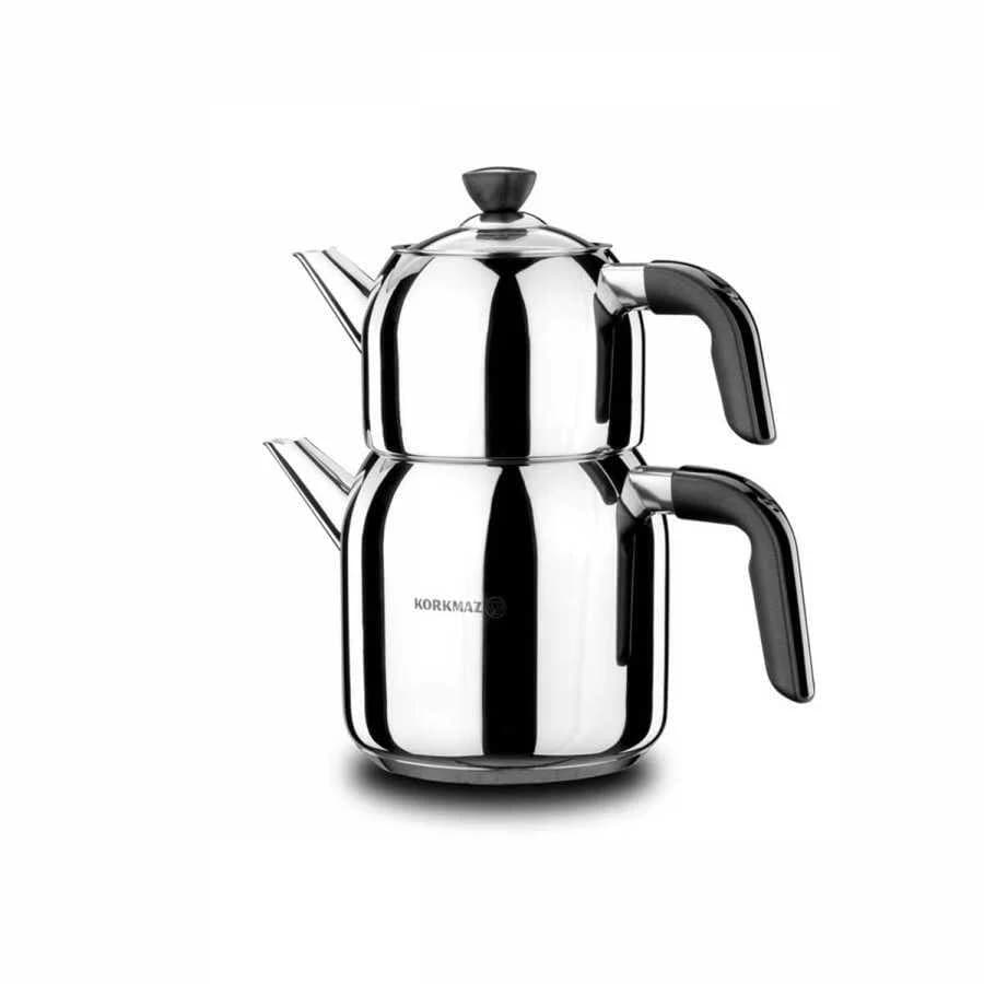 کتری و قوری کرکماز مدل کاپا مگا A078 ا KORKMAZ Kettle and Teapot Kappa Mega A078