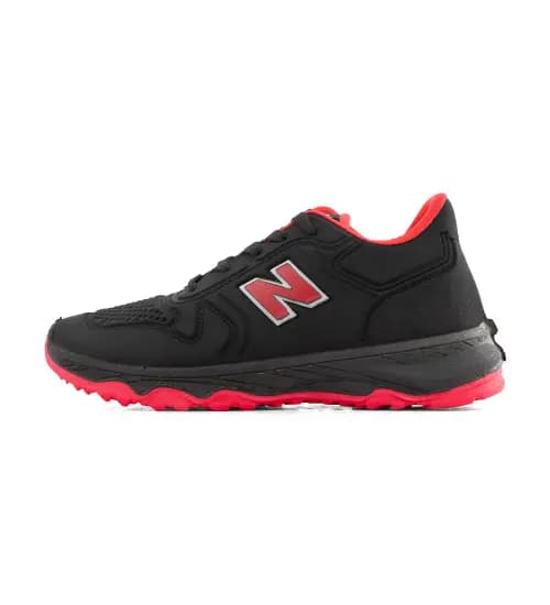 کفش مردانه اسپرت چرم مصنوعی مشکی قرمز New Balance