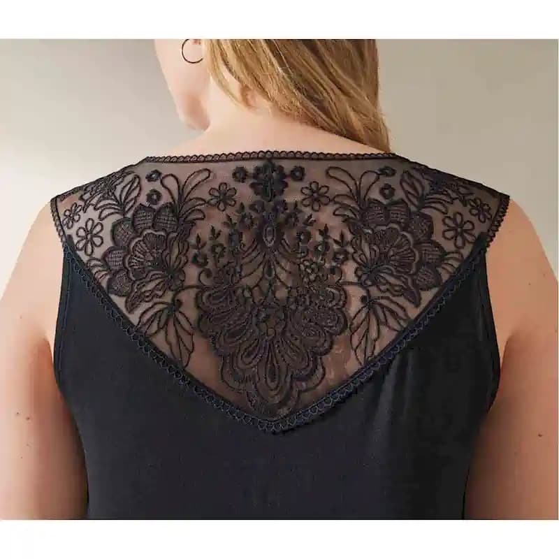 تاپ مجلسی پشت گیپور مشکی زنانه سایز XXL اسمارا ESMARA آلمان 416363 — تصویر ۳