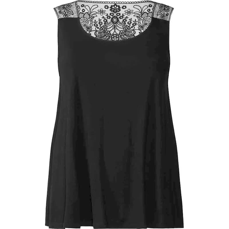 تاپ مجلسی پشت گیپور مشکی زنانه سایز XXL اسمارا ESMARA آلمان 416363