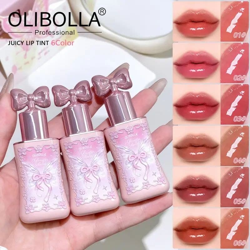 لیپ گلاس تینتی پاپیونی پرنسسی اولیبولا تینت لب خیس olibolla دوپ فلاورنوز
