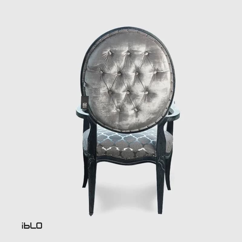 مبل نئوکلاسیک یک‌نفره لاپند (طوسی) — تصویر ۴