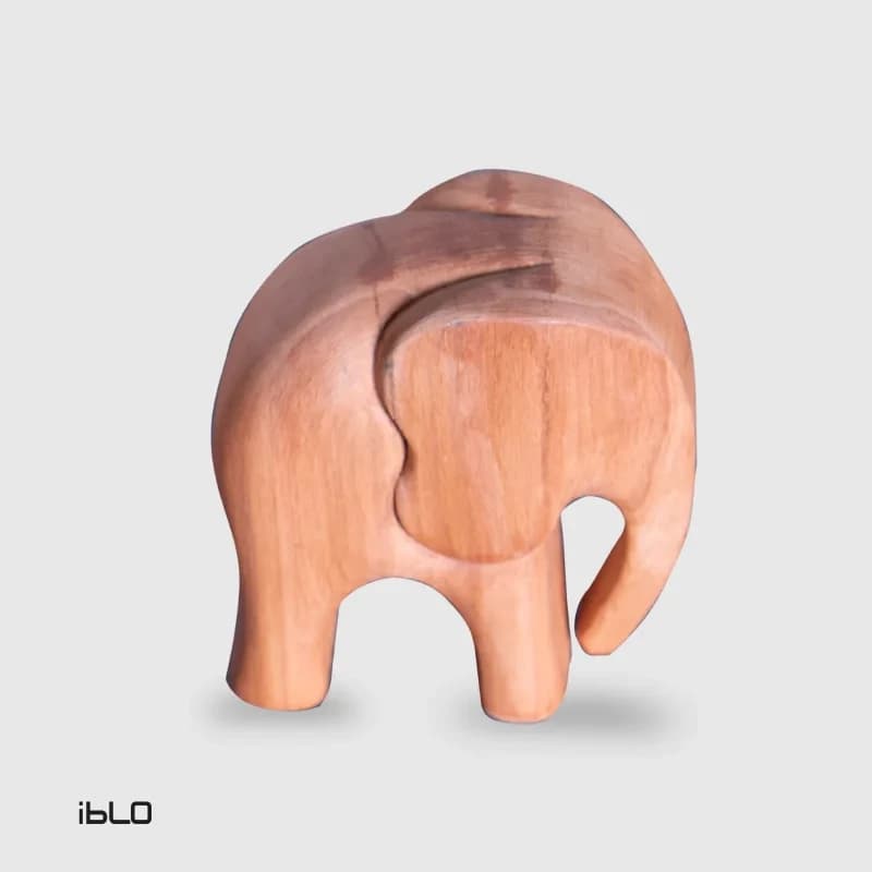 دکوری فیل چوبی — تصویر ۵