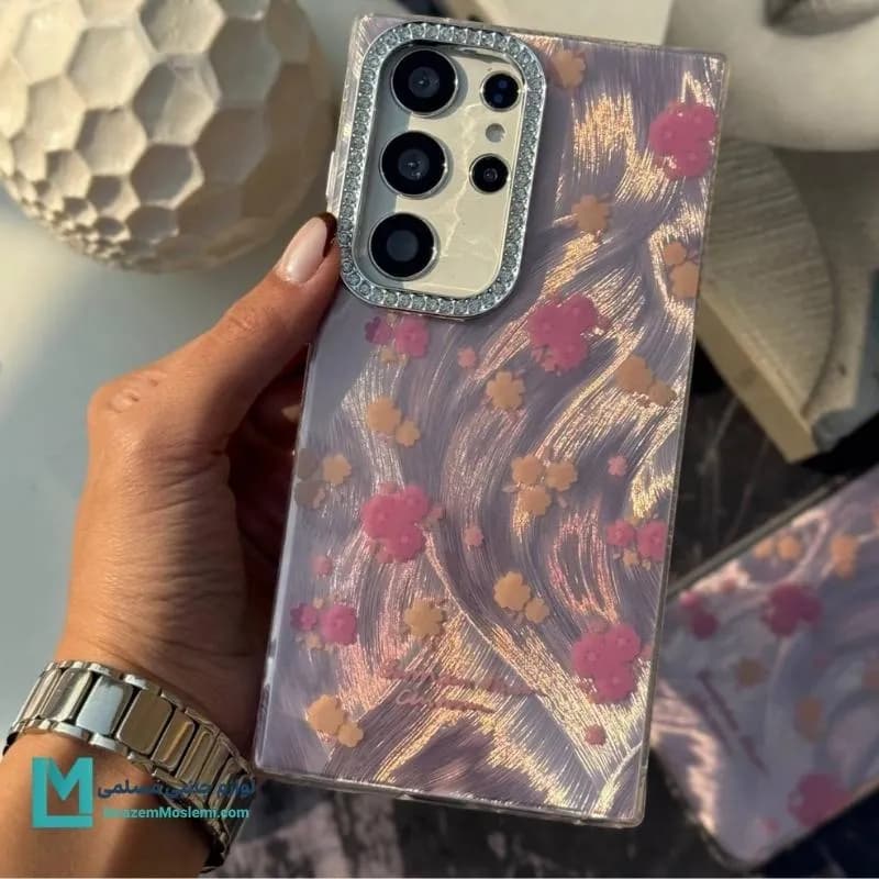 قاب گوشی سامسونگ طرح گلدار یاسی کد C3031 | لوازم جانبی مسلمی