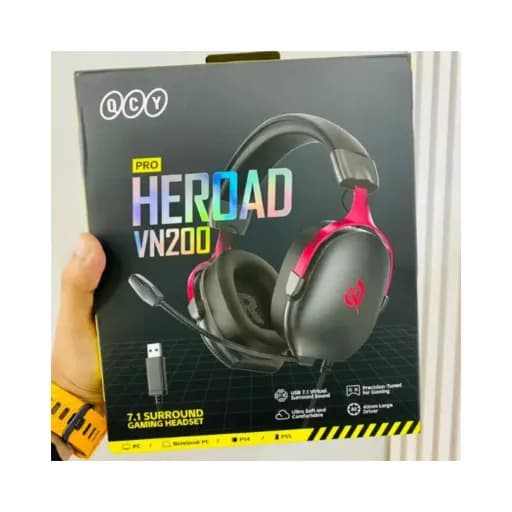 هدفون گیمینگ با سیم کیو سی وای مدل QCY HEROAD VN200 Pro H7GM با گارانتی 18 ماهه شرکتی — تصویر ۶