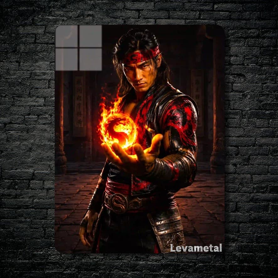 متال پوستر لیو کانگ Liu Kang از بازی مورتال کمبت Mortal Kombat با کد E-825