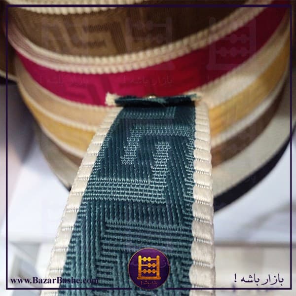 نوار بند برزنت وارداتی طرح ورساچه سایز 3.7 سانتی متر — تصویر ۴