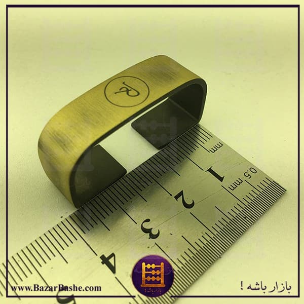 پل کمربند فلزی وارداتی زردقلم فرچه خورده مناسب کمربند 3.5 سانتی‌متر — تصویر ۴