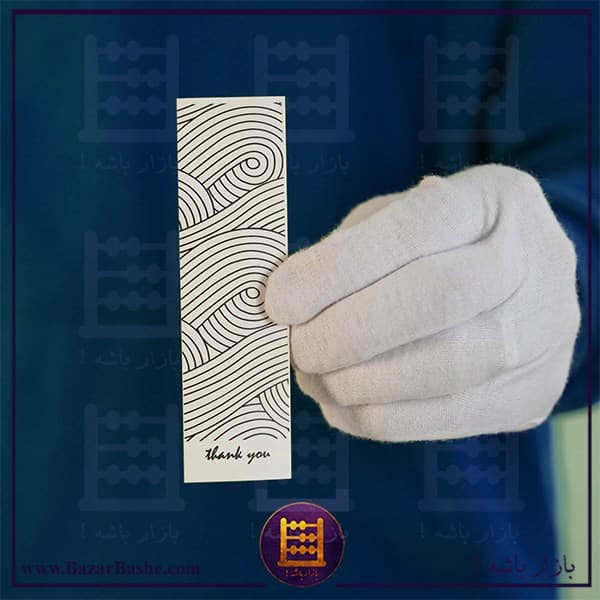 برچسب فانتزی جعبه طرح سیاه و سفید ۳.۵×۱۷ بسته 50 عددی