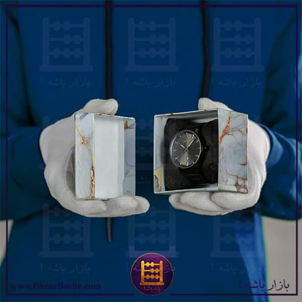 هاردباکس ساعتی طرح سنگ (۹×۹×۵.۵ سانتی‌متر) — تصویر ۴