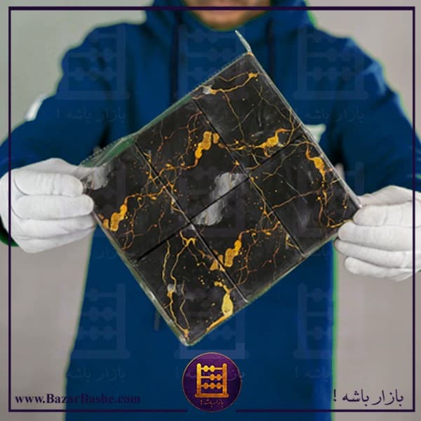 هاردباکس نیم ست طرح سنگ (3×7×9 سانتی‌متر) رنگ بندی سفید و مشکی — تصویر ۳