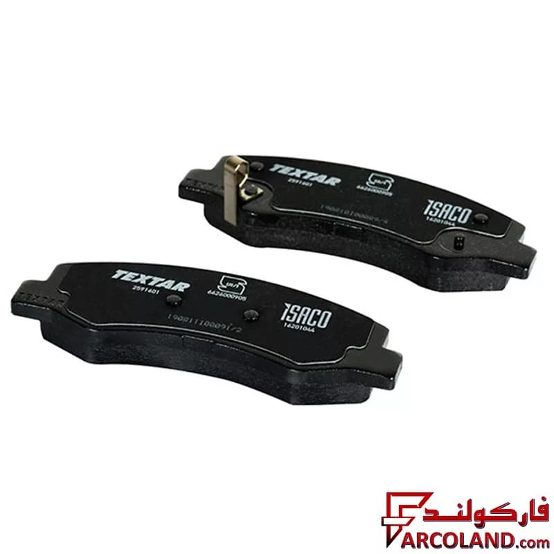 لنت ترمز جلو تکستار ایساکو مدل 1620104404 مناسب 206 صندوقدار V2,V8,V9 (مدل رانایی) — تصویر ۲