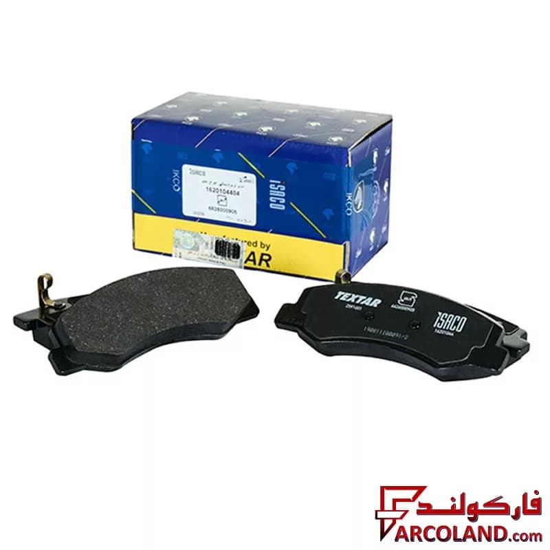 لنت ترمز جلو تکستار ایساکو مدل 1620104404 مناسب 206 صندوقدار V2,V8,V9 (مدل رانایی)