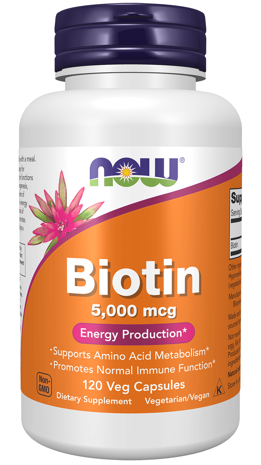 Now Food Biotin 5000mcg 120 Veg Capsules