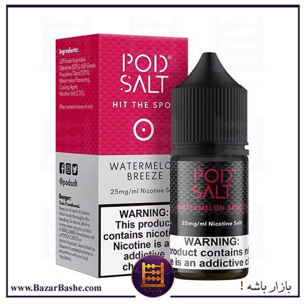 جویس سالت پاد سالت هندوانه یخ Pod Salt Watermelon Breeze 30ml — تصویر ۲
