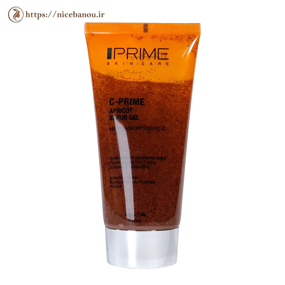 ژل اسکراب پاککننده زردآلو و ویتامین C پرایم C-Prime حجم ۱۷۵ میلیلیتر