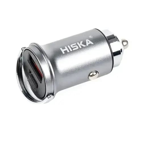 شارژر فندکی هیسکا مدل HISKA HCC306 به همراه کابل تبدیل USB-C — تصویر ۲