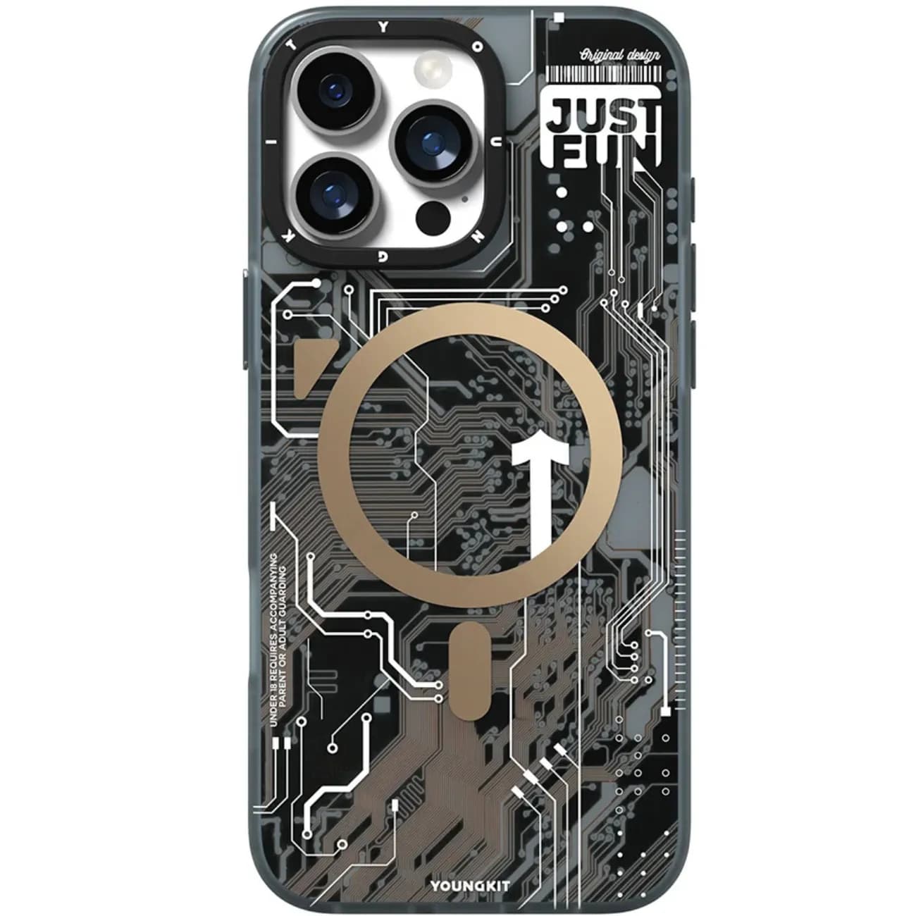قاب مگ‌ سیف آیفون 16 پرو یانگ‌ کیت YOUNGKIT مدل 024 طرح تکنولوژی