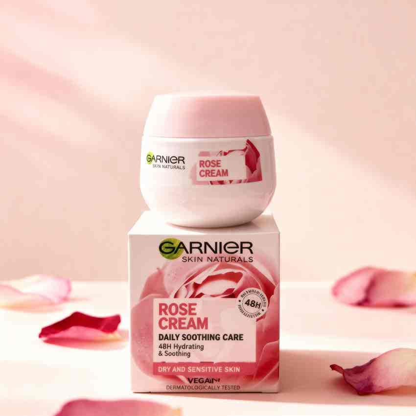 کرم مرطوب کننده بوتانیکال گارنیر حاوی عصاره گل رز 50 میل GARNIER BOTANICAL CREAM WITH ROSE WATER