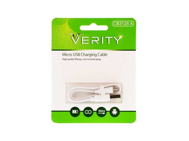 کابل شارژ پاوربانک MICRO USB Verity مدل CB3125
