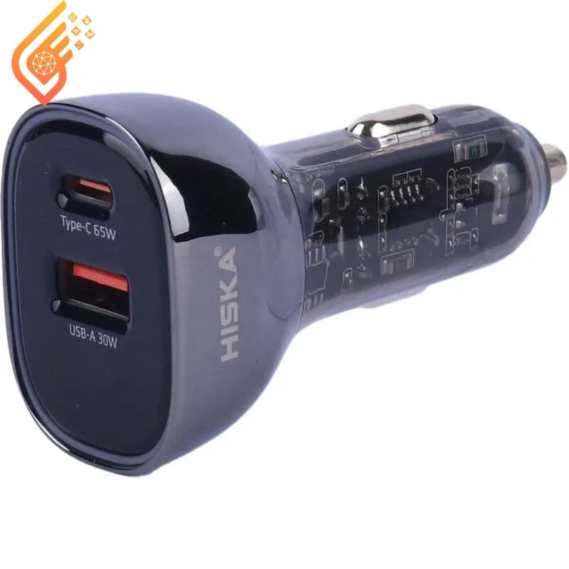 شارژر فندکی 65 وات هیسکا مدل Hiska HCC-326 — تصویر ۲