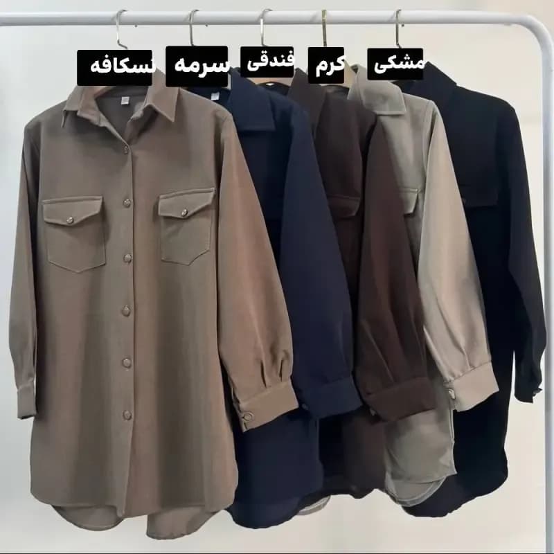 مانتو دوجیب صبورا جنس هرمس کجراه فری سایز — تصویر ۳