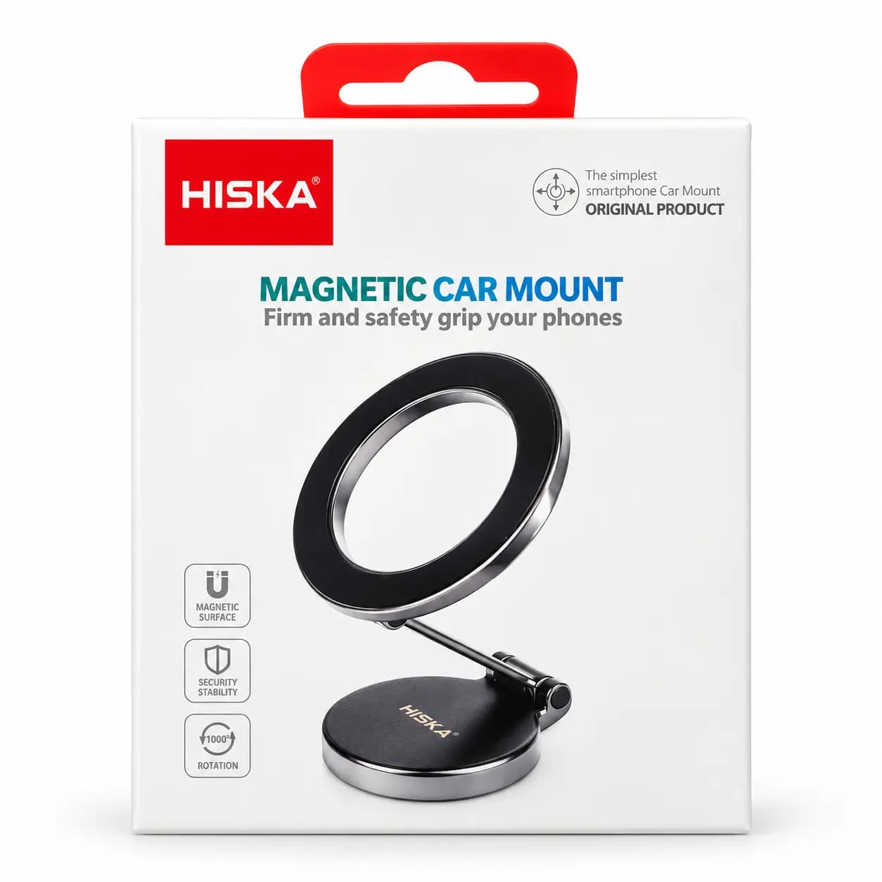 هولدر مغناطیسی موبایل خودرو هیسکا مدل HK-2205 — تصویر ۳