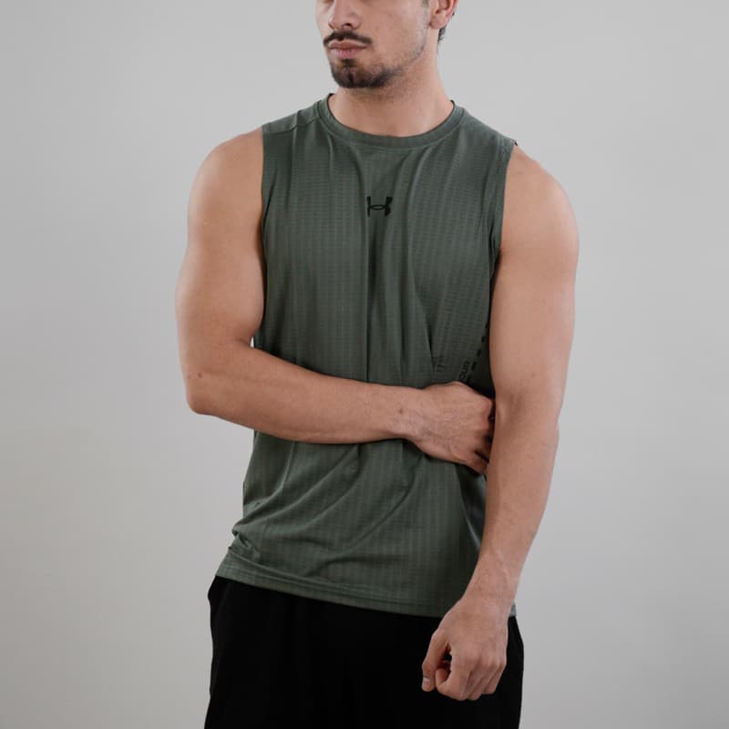رکابی ورزشی مردانه آندر آرمور مدل Heat Gear-YC501 یشمی — تصویر ۲